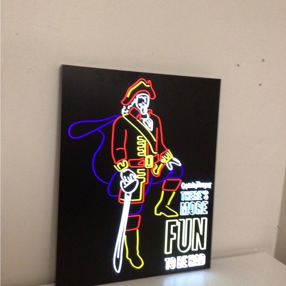 Captain Morgan rum LED Sign wall hanging sign - Picture 3 of 5